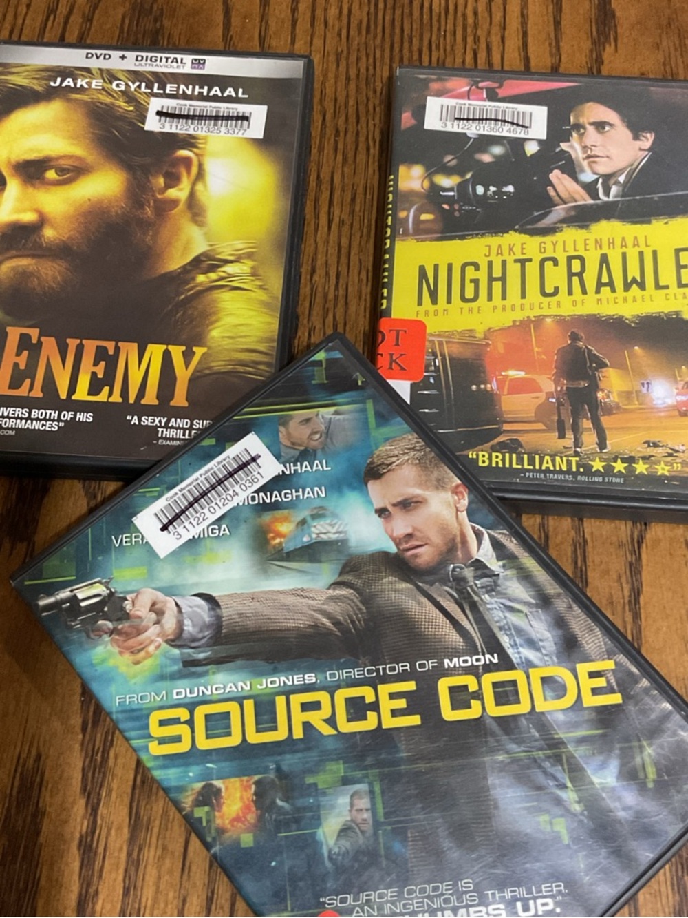 3 Movie DVDs 📀 Enemy, Nightcrawler & Source Code - Jake Gyllenhaal